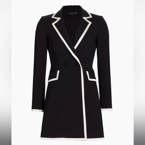 Alice + Olivia Black Tuxedo Dress